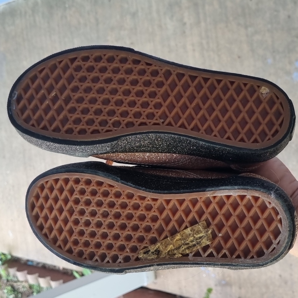 Sparkly Gold and Black Vans - Picture 2 of 6